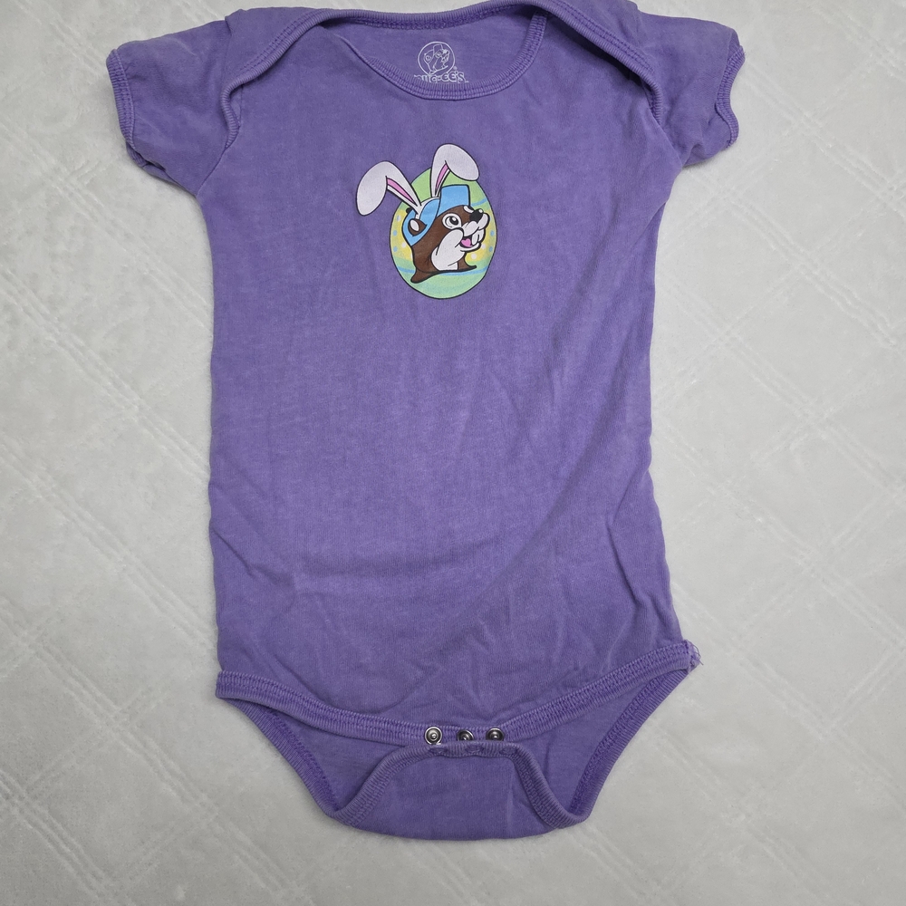 Purple Bunny Graphic Baby Bodysuit
